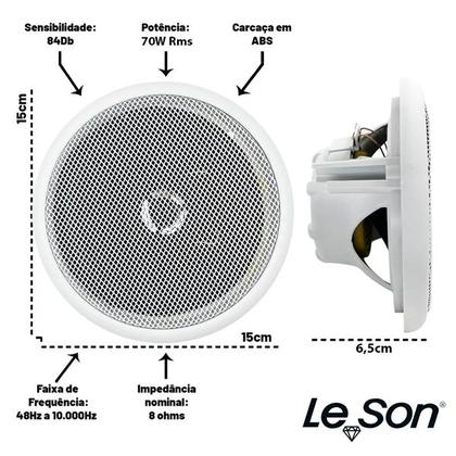 Imagem de Kit Som Residencial Amplificador + 4 Caixas De Som Orion 70w