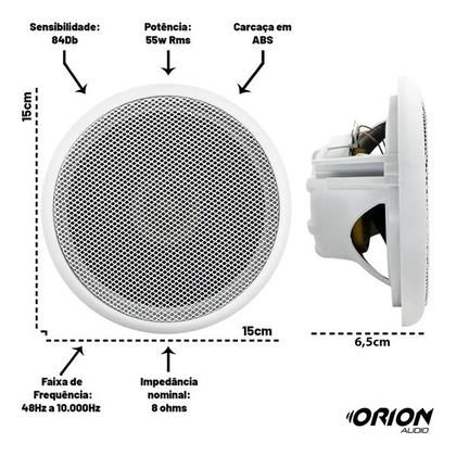 Imagem de Kit Som Residencial Amplificador + 8 Caixas De Som Orion 55w