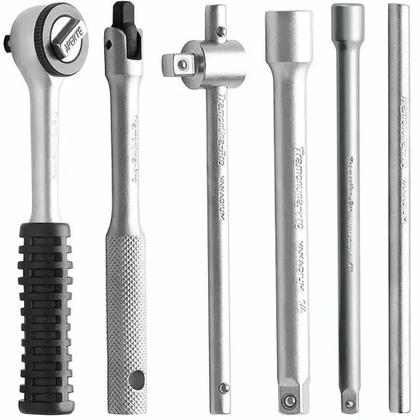 Imagem de Kit Soquete Encaixe 1/4 Pol Sextavado 4,0 a 13,0 MM Com 17 Peças e Maleta TRAMONTINA