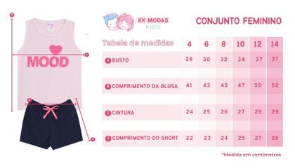 Imagem de Kit Sortido 10 Pçs de Roupas Inf Menina Kit 5 Cjs Infantil (5 Regatas + 5 Shorts)