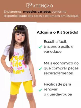 Imagem de Kit Sortido 10 Peças de Roupas bebê Menina Conjunto Ciclista bebê infantil 5 conjuntos