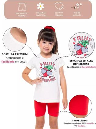 Imagem de Kit Sortido 10 Peças de Roupas Infantil Menina Conjunto Ciclista menina infantil 5 conjuntos