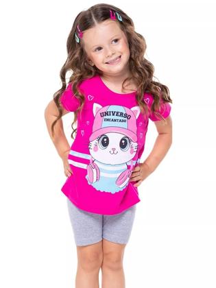 Imagem de Kit Sortido 10 Peças de Roupas Infantil Menina Conjunto Ciclista menina infantil 5 conjuntos