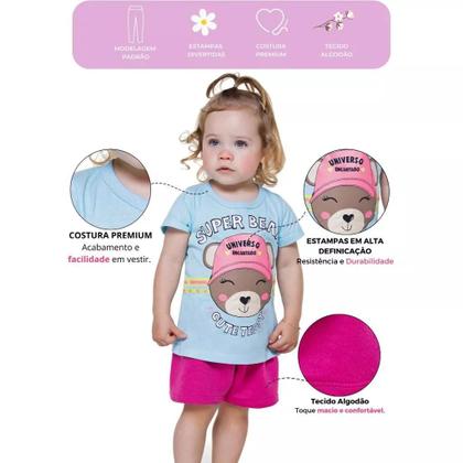 Imagem de Kit Sortido 14 Peças de Roupas bebê Menina Conjunto Verão Roupas Infantil bebê dias quentes