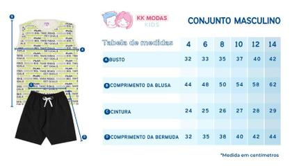 Imagem de Kit Sortido 14 Peças de Roupas Infantil Menina Kit 7 Conjuntos Infantil (7 Camiseta + 7 Shorts)