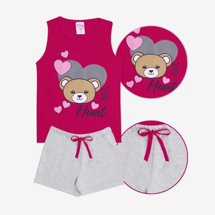 Imagem de Kit Sortido 20 Peças de Roupas Infantil Menina Kit 10 Conjuntos Infantil (10 Regatas + 10 Shorts)