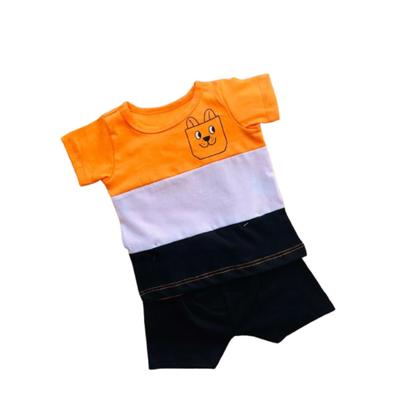 Imagem de Kit Sortido 4 Peças para Bebê menino infantil 2 Camisetas + 2 Bermudas Kit com 2 Conjuntos.