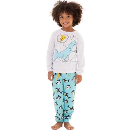 Imagem de Kit Sortido 4 Peças Pijama Comprido Infantil Menino 2 Camisas 2 Calças Kit com 2 Pijamas de Roupa Infantil Menino