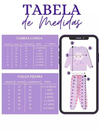 Imagem de Kit Sortido 4 Peças Pijama Manga Longa Bebê Menina 2 Camisas 2 Calças Kit com 2 Pijamas de Roupa Infantil para bebê