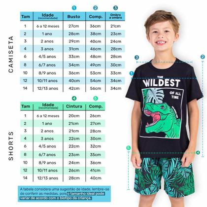 Imagem de Kit Sortido 6 Peças de Roupas Infantil Masculino para Menino 3 Camisetas 3 Bermudas Kit com 3 Conjuntos Infantil Verão para Menino dias quentes