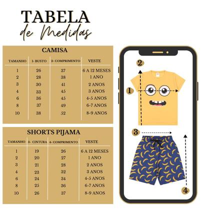 Imagem de Kit Sortido 6 Peças Pijama Curto infantil Menino 3 Camisas 3 Bermudas Kit 3 Pijamas menino Roupa Infantil