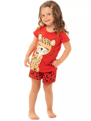 Imagem de Kit Sortido 8 Peças Pijama Curto Bebê Menina 4 Camisas 4 Bermudas Kit 4 Pijamas menina Bebê Roupa Infantil