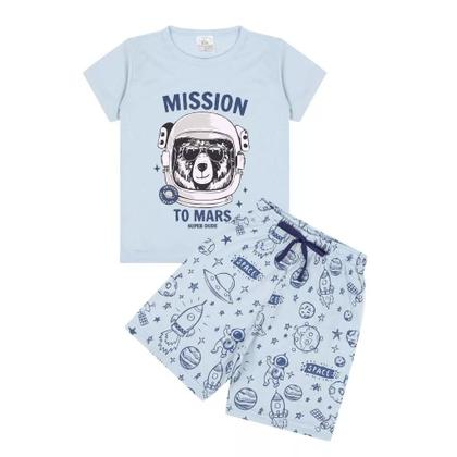 Imagem de Kit Sortido 8 Peças Pijama Curto infantil Menino 4 Camisas 4 Bermudas Kit 4 Pijamas menino Roupa Infantil