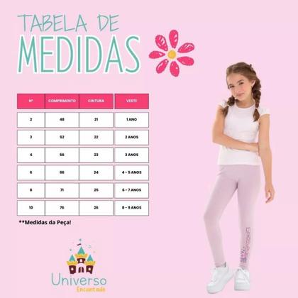 Imagem de Kit Sortido de 4 Calças Leggings de Cotton Meninas Roupa Infantil menina conforto