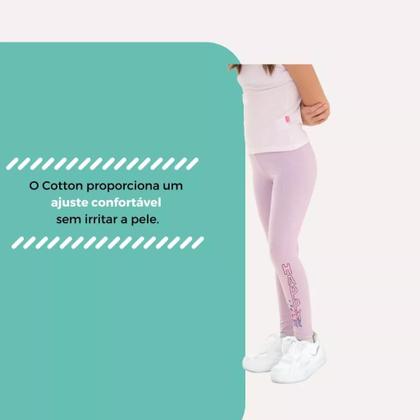 Imagem de Kit Sortido de 4 Calças Leggings de Cotton Meninas Roupa Infantil menina conforto