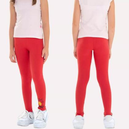 Imagem de Kit Sortido de 5 Calças Leggings de Cotton para Meninas Roupa Infantil Menina conforto para meninas