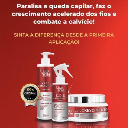 Imagem de Kit SOS Crescimento Acelerado Antiqueda Combate Calvicie Falha
