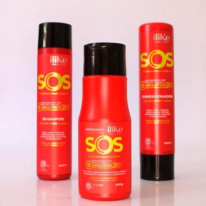 Imagem de Kit SOS ILIKE Shampoo, Condicionador e Máscara Profissional