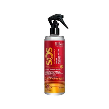 Imagem de Kit SOS Ilike Shampoo Condicionador Leave-in e Spray Reconstrução Capilar Anti Emborrachamento