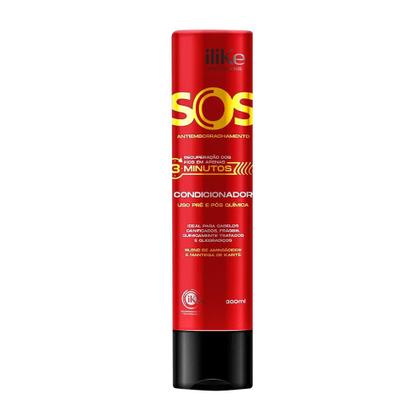 Imagem de Kit SOS Ilike Shampoo e Condicionador Reconstrução Capilar Anti Emborrachamento Cabelos Danificados