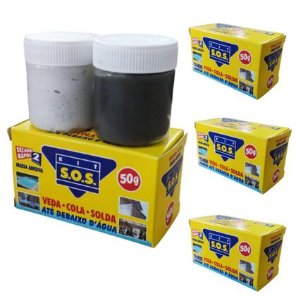 Imagem de Kit Sos Veda-cola-solda Até Debaixo D'agua 50g