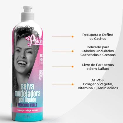 Imagem de Kit Soul Power Creme para Pentear Curly Styling Cream 800g + Seiva Modeladora Modeling Curls 315ml