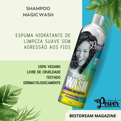 Imagem de Kit Soul Power Shampoo Condicionador E Gelatina Curly Ativadora Cachos Sem Sulfato Cabelo