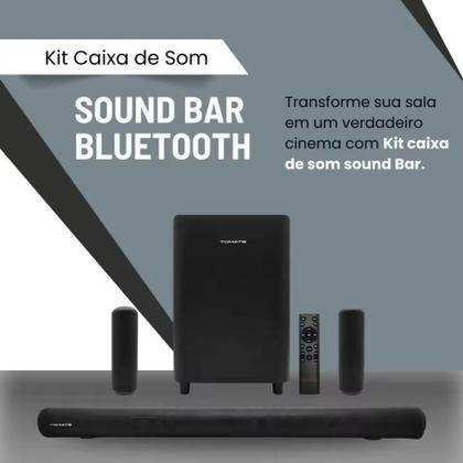 Imagem de Kit Soundbar Tomate 280W Caixa De Som Home Theater Preto