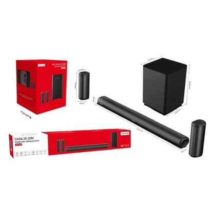 Imagem de Kit Soundbar Tomate 280W Caixa De Som Home Theater Preto