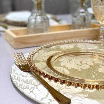 Imagem de Kit Sousplat com Guardanapos Jacquard 