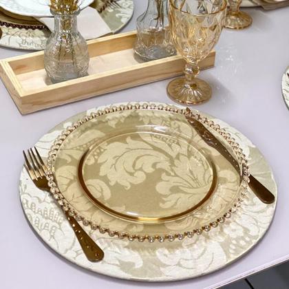 Imagem de Kit Sousplat com Guardanapos Jacquard 
