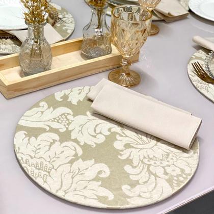 Imagem de Kit Sousplat com Guardanapos Jacquard 