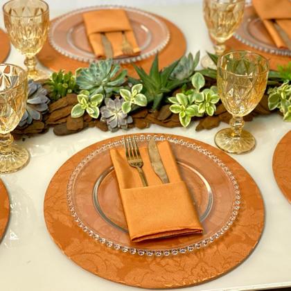 Imagem de Kit Sousplat com Guardanapos Jacquard 