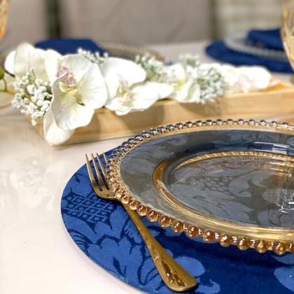 Imagem de Kit Sousplat com Guardanapos Jacquard 