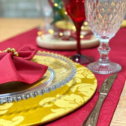 Imagem de Kit Sousplat Completo com 1 Trilho Romântico Dia dos Namorados