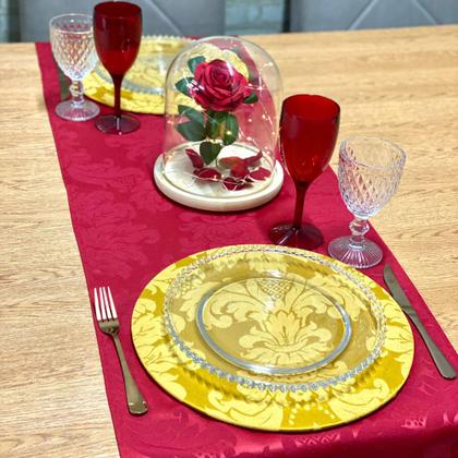 Imagem de Kit Sousplat Completo com 1 Trilho Romântico Dia dos Namorados