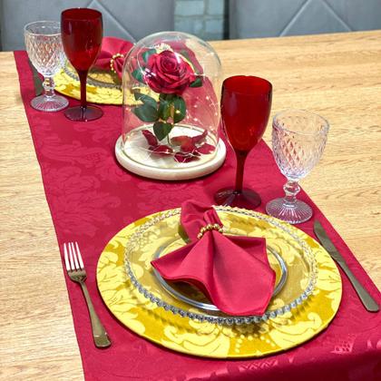 Imagem de Kit Sousplat Completo com 1 Trilho Romântico Dia dos Namorados