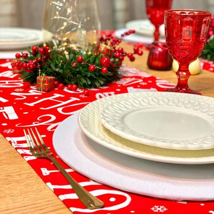 Imagem de Kit Sousplat Completo Com Trilhos de Mesa de Natal Natalino