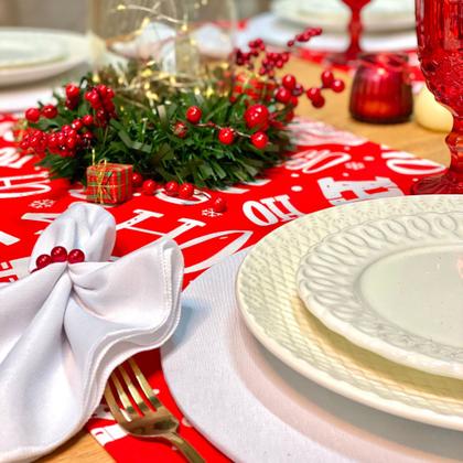Imagem de Kit Sousplat Completo Com Trilhos de Mesa de Natal Natalino