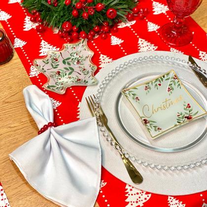 Imagem de Kit Sousplat Completo Com Trilhos de Mesa de Natal Natalino