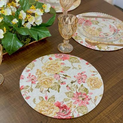 Imagem de Kit Sousplat Completo Dia das Mães Especial Mesa Posta Com Guardanapos e Pg