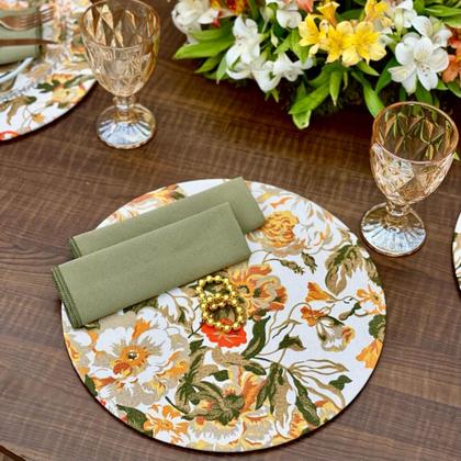 Imagem de Kit Sousplat Completo Dia das Mães Especial Mesa Posta Com Guardanapos e Pg