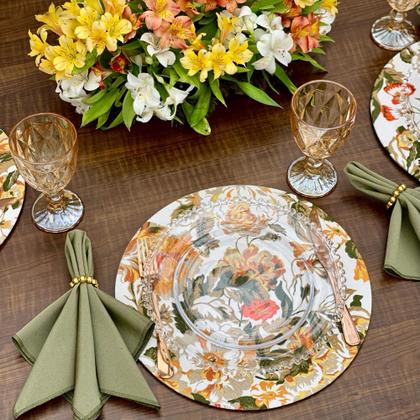 Imagem de Kit Sousplat Completo Dia das Mães Especial Mesa Posta Com Guardanapos e Pg