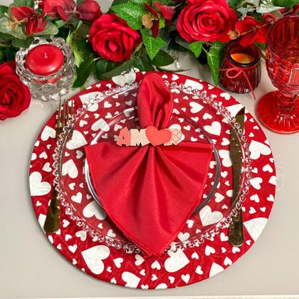 Imagem de Kit Sousplat Completo Dia das Mães Especial Mesa Posta Com Guardanapos e Pg