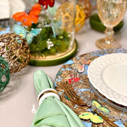 Imagem de Kit Sousplat Completo Dia das Mães Especial Mesa Posta Com Guardanapos e Pg