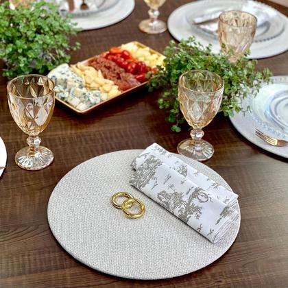 Imagem de Kit Sousplat Completo Fendi Mesa Posta Rústica Luxuosa