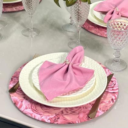 Imagem de Kit Sousplat Completo Mesa Posta de Dia das Mães Especial Com Guardanapos e Pg