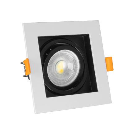 Imagem de Kit Spot Embutir Taschibra Conecta Quadrado Recuado Branco/Preto MR16 + Lâmpada LED Taschibra Dicróica TDL 50 7W