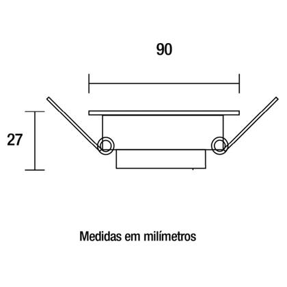 Imagem de Kit Spot Led Embutir Quadrado 6W 3000K Branco