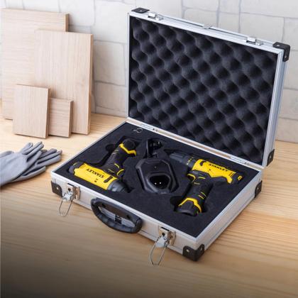 Imagem de Kit Stanley 12V Furadeira/Parafusadeira Impacto + Parafusadeira SCHI10D2FK-BR